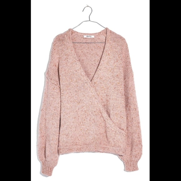 NWT Madewell Beresford Wrap-Front Pullover Sweater - Picture 3 of 12